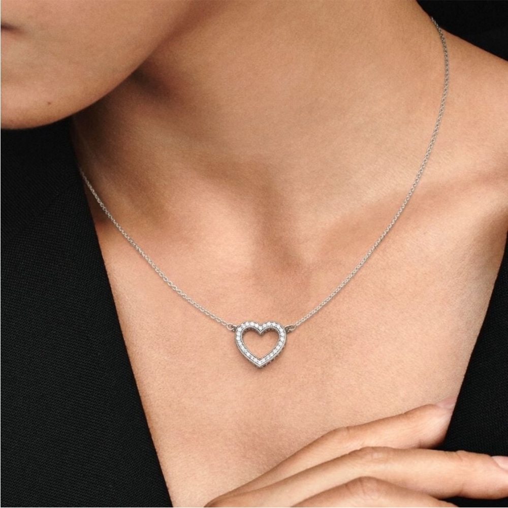 Pandora Silver Heart Necklace